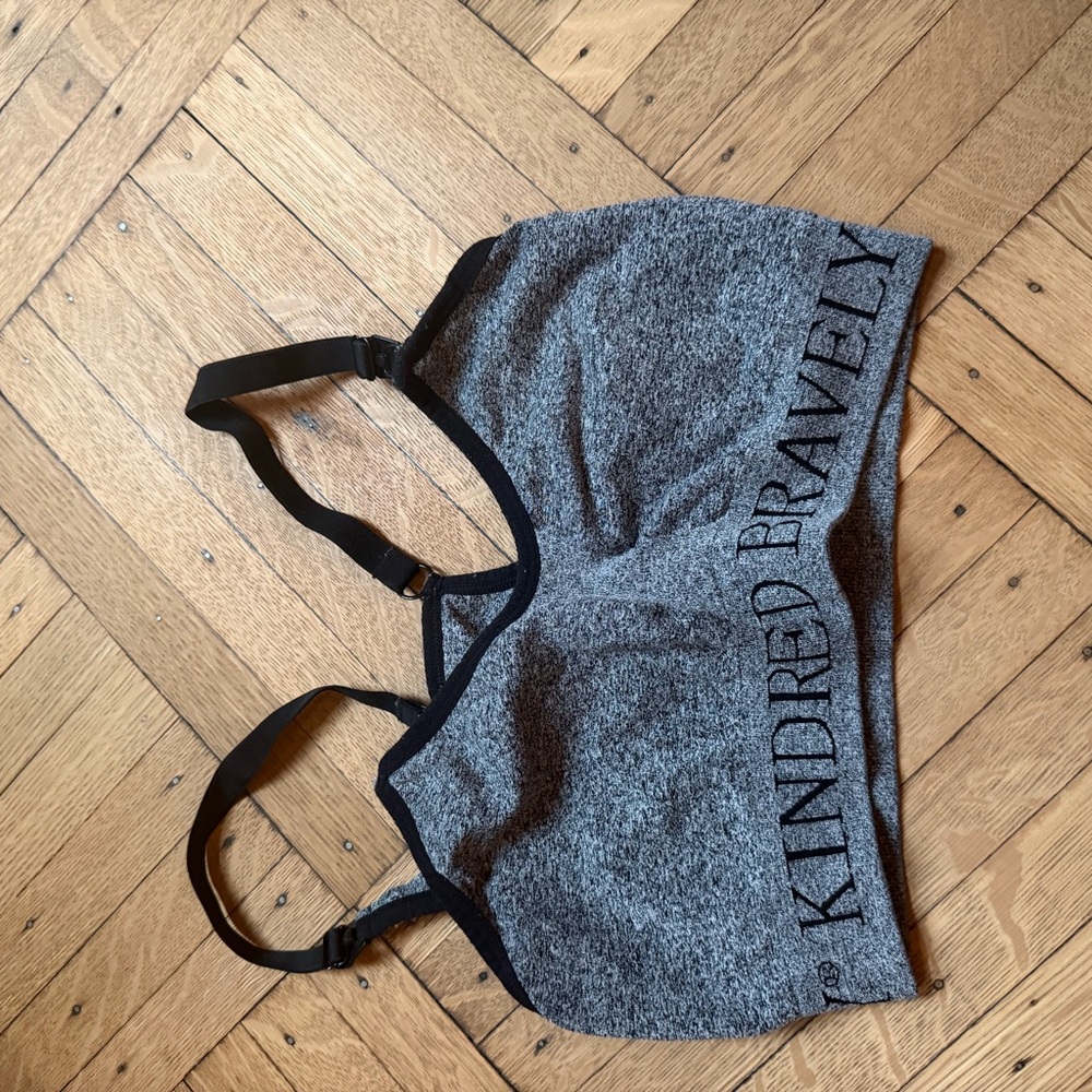 Kindred Bravely Gray nursing Sports Bra